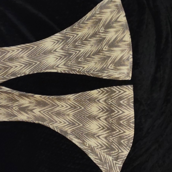 Women's Ces Femme Boho High-waist Chevron Print Bell Bottom Flared Pants - Picture 7 of 15